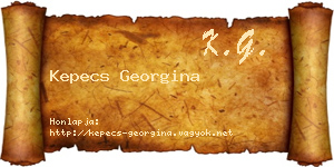 Kepecs Georgina névjegykártya