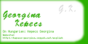 georgina kepecs business card